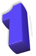 Image chiffre 1 en bleu