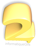 Clipart numero 2 jaune