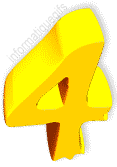 Clipart nombre 4 jaune