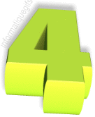 Clipart du chiffre 4 de couleur verte