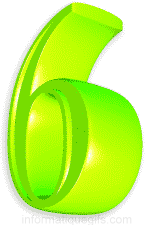 image nombre 6 de couleur verte