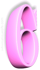 illustration clipart 6 couleur rose