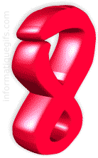 Clip art 8 de couleur rouge et en 3D