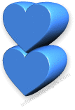 Deux coeurs bleus