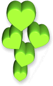 Pleins de petits signes amour de couleur vert
