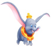 le petit elephant dumbo qui vole dans les airs