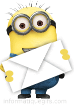 Clipart minion lettre facteur