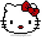 image pixel hello kitty