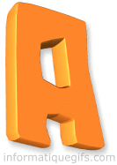une belle lettre 3D orange