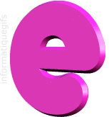 lettre E 3D violet rose
