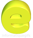 La lettre E jaune