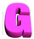 Image G clipart 3D letter