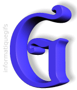 Lettre 3D alphabet G