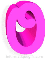 3D lettre violet