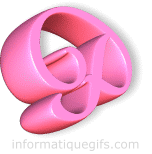 Clipart lettre P calligraphie et rose