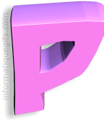 La lettre P rose bonbon
