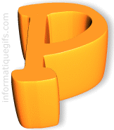 Image P clipart 3D et orange