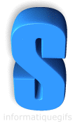 alphabet lettre s bleu