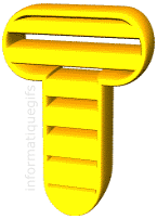 la grande lettre T jaune
