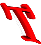 clipart T lettre rouge