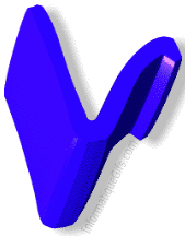 image lettre bleu en 3D