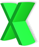 Lettre X de couleur verte