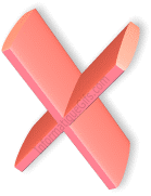 Image rose de la lettre X