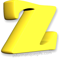 Caractere Z en jaune