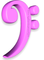 Image clef de Fa en 3D