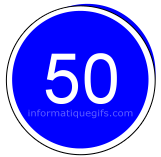 panneau vitesse minimale 50