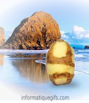 clipart rocher a la mer