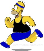 clipart homer au sport