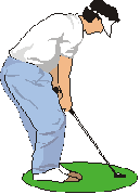 golfeur avec un club 
