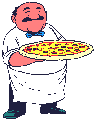 Image pizza avec homme