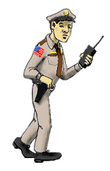 Image inspecteur avec talki walkie