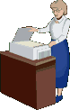 Image secretaire avec imprimante