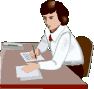 clipart employe de bureau