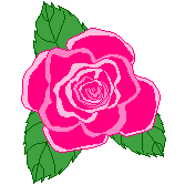 dessin rose avec des feuilles
