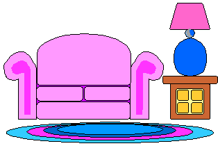 meuble de maison avec canape table de chevet