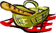 Clipart panier avec baguette