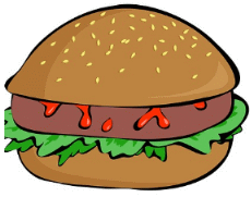 hamburger avec steak et salade