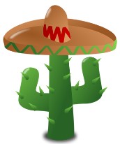 Un cactus avec un chapeau de paille