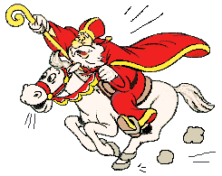 Clipart saint nicolas sur un cheval