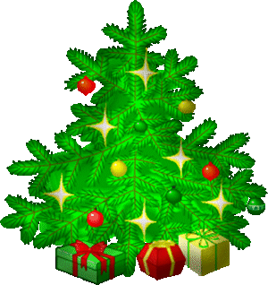 Clipart noel sapin avec cadeau