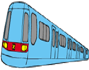 Dessin moyen de transport bleu