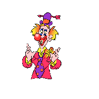 un clown farceur qui fait un gros bisou