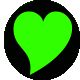 Image Gif coeur vert sur fond noir