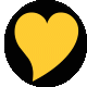 Animation Gif coeur jaune
