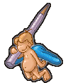 Gif cupidon avec un stylo en bois