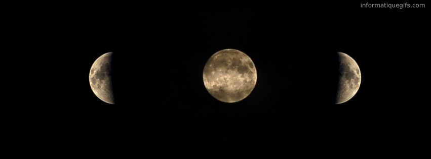 La pleine lune avec une demi lune